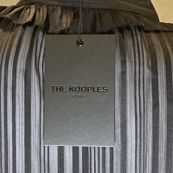 NWT The Kooples Modern Regular Stripes Blouse in Black - Size 2 - US M - EU 38 - Picture 8 of 9